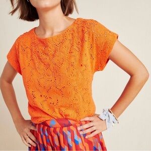 Anthropologie Maeve Karine Beaded Lace Top
